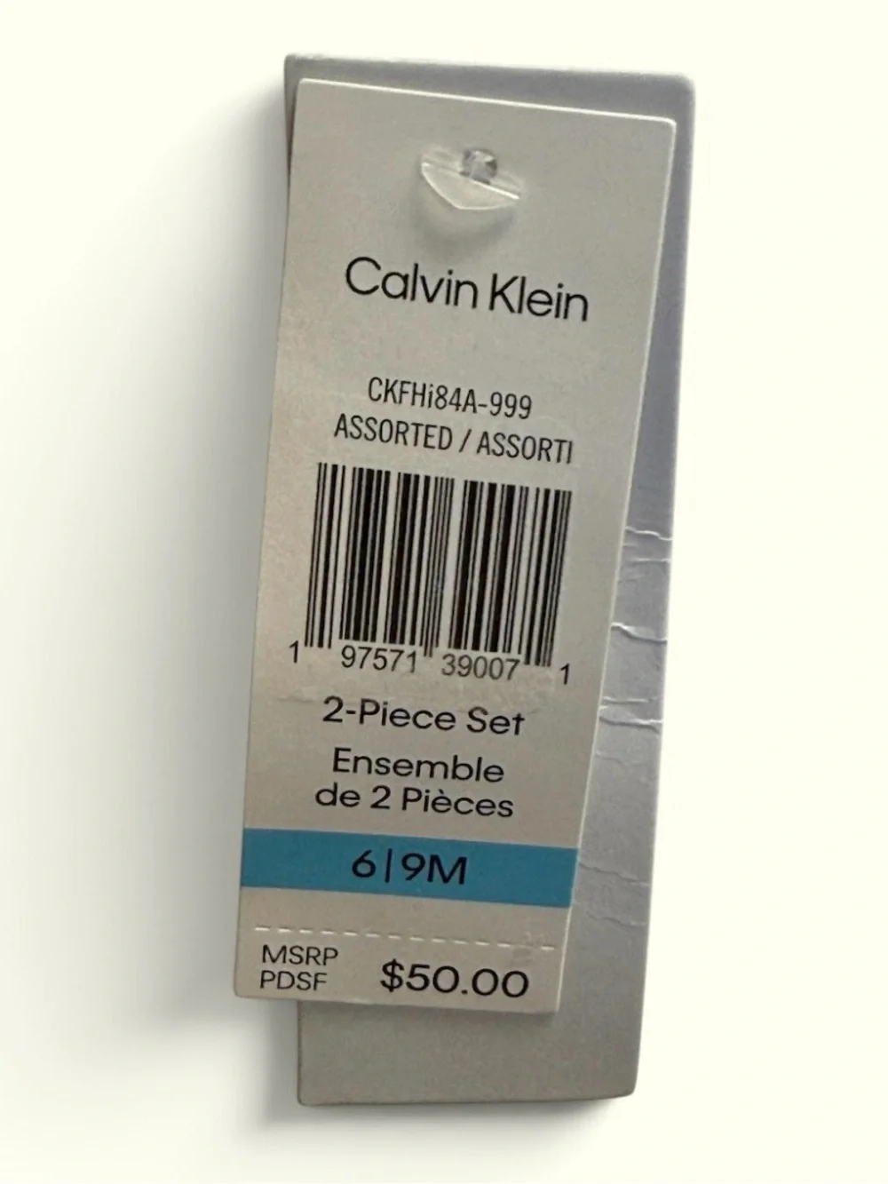 Calvin Klein 2-Piece Set - Cream with Teal Accent
